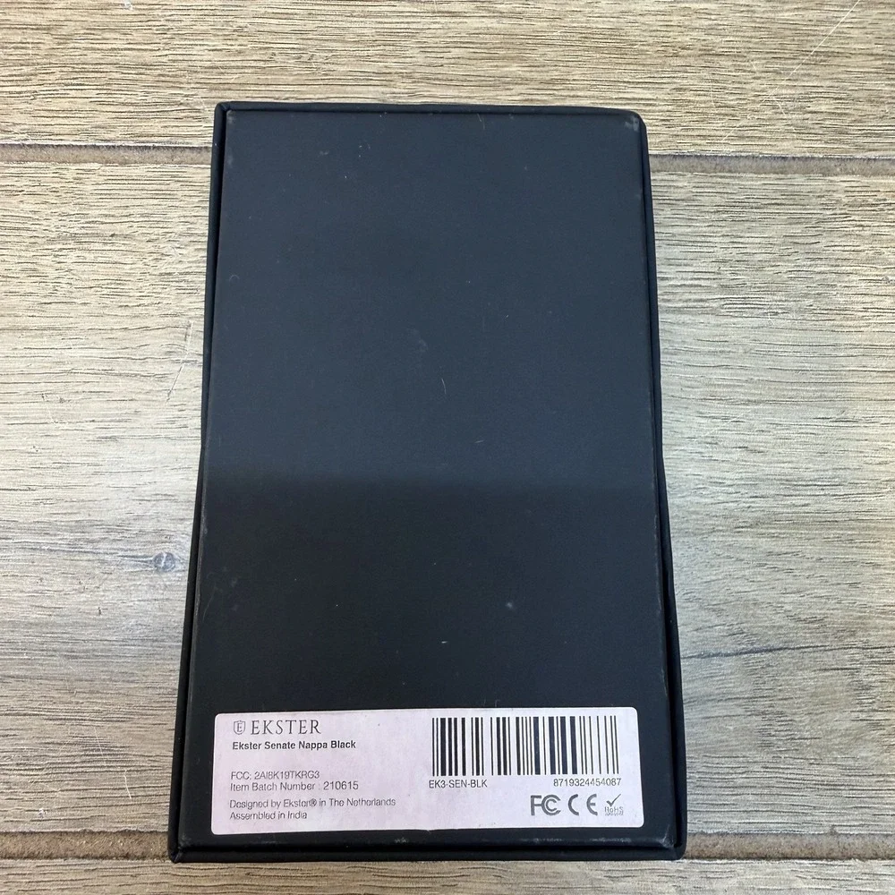 Ekster Leather Senate Card Wallet Slim in Nappa Black Smart Cash Cards